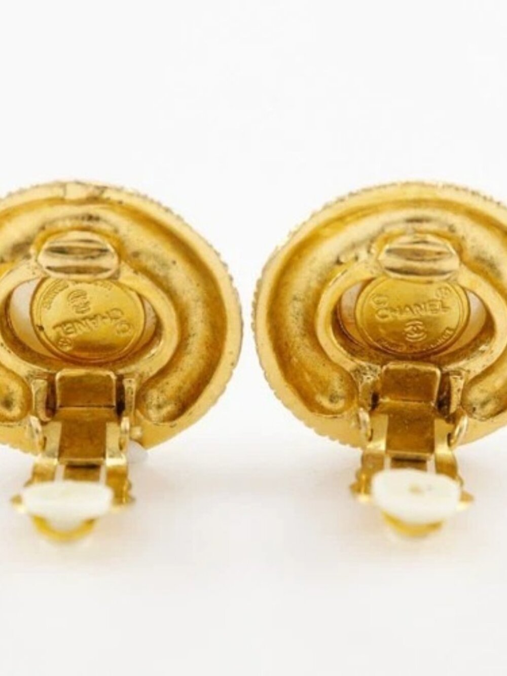 CHANEL Earring vintage Plated Gold/Fake pearl 29.5g Women - Picture 4 of 10